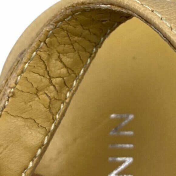 Nine West Women's Presidayo Beige Slingback Leather Cork Platform Heels US 10.5M - Picture 6 of 12